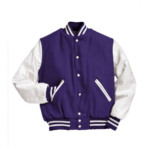 Chaqueta Universitaria Personalizada al por Mayor para Hombre, Talla Grande, Chaqueta de Béisbol Universitaria de Lana con Letras Bordadas - Product Image 4