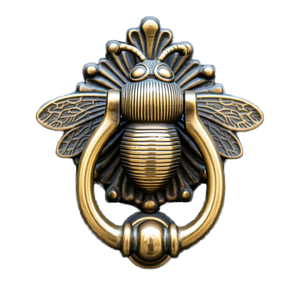 ที่เคาะประตูผึ้งผึ้งโบราณทำจากทองเหลือง - Product Image 1