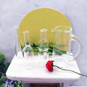 Doll House Accessories Miniature 1:12 Scale Glass Bottle Handmade for Home Decoration (Glass Crafts) - Product Image 2