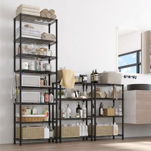 Estantería Metálica de 8 Niveles, Resistente, de 78.74 Pulgadas de Alto, con Ruedas, Capacidad de 1600 Libras, Ajustable, para Almacenamiento en Garaje, Certificación NSF - Product Image 5