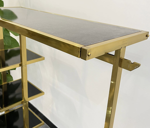 Porte-vêtements en métal doré à 3 niveaux de luxe pour boutique - Product Image 2