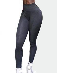 กางเกงเลกกิ้งโยคะแบบรัดรูปสำหรับผู้หญิง สีพื้น ผ้าสแปนเด็กซ์ ไนลอน แห้งเร็ว เหมาะสำหรับออกกำลังกาย มีจำหน่ายในราคาขายส่ง - Product Image 5