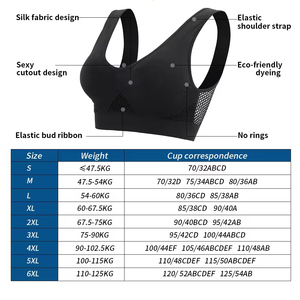 New Fixed Chest <b>Padded</b> Breathable Women Sports Bra Comfortable <b>Cool</b> No Underwire Sports Bra Gather Large Size Women's Bra - Product Image 6