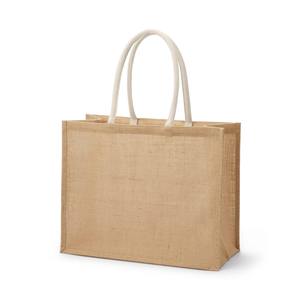 Sac fourre-tout en jute écologique Oceanic Global avec poignée non tissée, fermeture ouverte, logo personnalisé imprimé, sac de courses promotionnel pour - Product Image 1