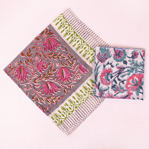 Bandana en coton respirant imprimé à la main, motif floral, style bohème, accessoire unisexe pour cheveux d'animaux de compagnie, idéal pour l'été - Product Image 4