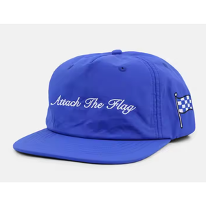 หมวกแก๊ปปักลายธงชาติสีน้ำเงินแบบ Snapback สำหรับทุกเพศทุกวัย 6 แผง ทรงลำลอง พร้อมแผ่นปะลายธงชาติแบบตารางหมากรุก - Product Image 1