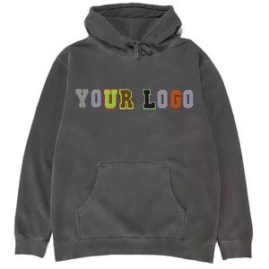 เสื้อฮู้ดดี้ผู้ชายแบบมีซิป คอตตอนฟลีซคุณภาพพรีเมียม 100% ทรงโอเวอร์ไซส์ ปักโลโก้ตามสั่ง สำหรับฤดูหนาว - Product Image 1