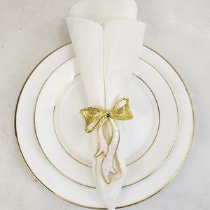 แหวนรองผ้าเช็ดปากโลหะสไตล์ร่วมสมัยสำหรับตกแต่งโต๊ะ ที่วางผ้าเช็ดปากตกแต่งระดับพรีเมียมสำหรับงานอีเว้นท์และบ้าน - Product Image 5