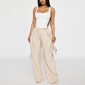 Débardeur de sport respirant sans manches pour femme, col carré, séchage rapide, extensible dans les quatre sens, couleur unie, pour la course en extérieur - Product Image 6