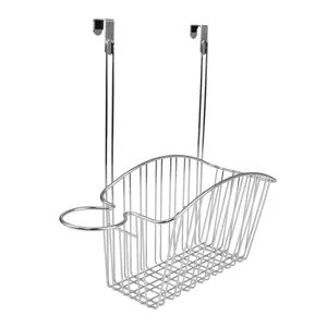 Panier de rangement décoratif en fer forgé fait main avec poignée en bois – Élégant pour bureau et cuisine, compatible lave-vaisselle, avec crochets et supports - Product Image 2