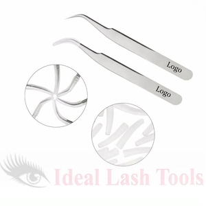 แหนบต่อขนตา Lash Tool ILT24 สแตนเลสสตีล ปลายเรียบ 10 มม. ป้องกันไฟฟ้าสถิตย์ ทนทาน แหนบต่อขนตาแบบวอลุ่ม 45/60/75/90 องศา - Product Image 3