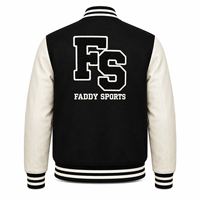 Veste bomber de baseball universitaire personnalisée pour homme, style streetwear, en mélange de laine et manches en similicuir, avec patch brodé, vente en gros