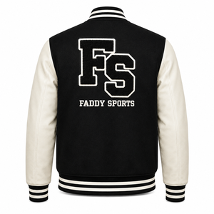 Veste bomber de baseball universitaire personnalisée pour homme, style streetwear, en mélange de laine et manches en similicuir, avec patch brodé, vente en gros - Product Image 2