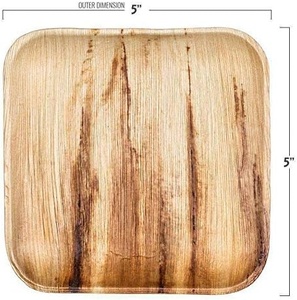 Durable Palm Leaf <b>Plates</b> for Family Functions and Catering Services 8 Inches Square Shapes <b>Plates</b> Pack of 25 Chocolates and Dry - Product Image 5