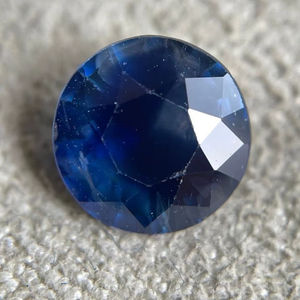 ไพลินสีน้ำเงินธรรมชาติทรงกลม 1.20 กะรัต 6.50 มม. ไพลินทรงกลมสำหรับทำเครื่องประดับ - Product Image 1