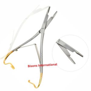 ที่จับเข็มผ่าตัดขนาดเล็ก Mathieu Olsen Hegar สำหรับงานผ่าตัดจุลศัลยกรรมทางทันตกรรม ปลายเข็ม TC  ทำจากสแตนเลส  ขายส่งโดย BISONS - Product Image 3