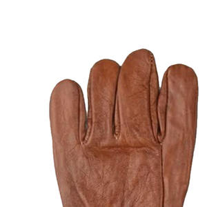 Guantes de invierno multiusos de cuero vacuno serraje con protección completa para los dedos, palma anti-corte, doble refuerzo y dorso transpirable para seguridad. - Product Image 2