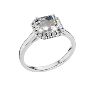 Luxury Female S925 Sterling <b>Silver</b> Rhodium Plated Moissanite <b>Emerald</b> Cut Engagement Wedding <b>Ring</b> Fine Jewelry - Product Image 1