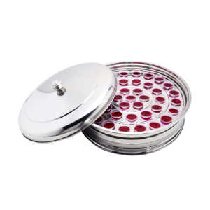 Plateau de service de communion premium à 4 niveaux en acier inoxydable, finition de haute qualité, durable, pour l'église, compatible lave-vaisselle - Product Image 3