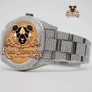 Reloj de Diamantes Moissanite de Calidad de Exportación para Hombre, Reloj de Pulsera de Lujo Premium con Construcción de Acero Inoxidable y Correa Ajustable - Product Image 5