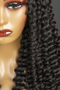 มัดผมมนุษย์หยักศกแบบลอนลึกพร้อมแผ่นปิดด้านหน้าขนาด13*4 - Product Image 5