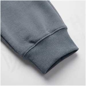 Conjunto Deportivo Informal de 2 Piezas Unisex Gris, Sudadera con Capucha y Pantalones Jogger de Algodón, Color Sólido, Pantalones Largos con Cordón Ajustable para Otoño - Product Image 6