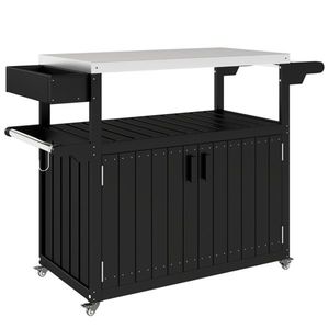 Carrello Pieghevole in Acciaio, Pratico Carrello Bar per Campeggio, Escursionismo, Giardino, Sport, Carrello Portautensili Pieghevole, Carrello per la Spesa OEM - Product Image 2