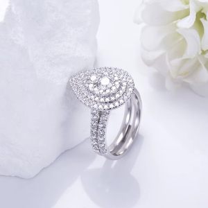 แหวนหมั้นเพชรทรงกลมสีขาวทอง ได้รับการรับรองจาก GIA เครื่องประดับหรูหราสำหรับผู้หญิง - Product Image 2