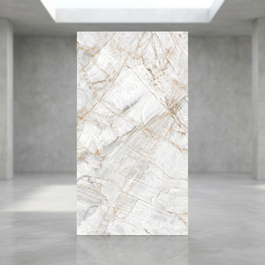 Delmare Carreaux muraux extérieurs de luxe 1.6x3.2m 5.25x10.5ft 20mm Slim Porcelaine Dalle Fritté Pierre Quartz pour Salon Hall - Product Image 6