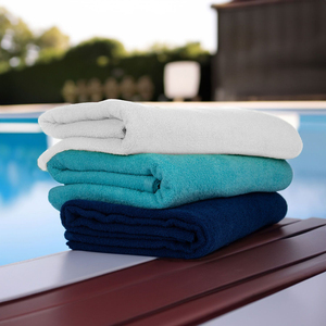 Serviettes de plage personnalisées ultra douces et luxueuses, très absorbantes, séchage rapide, durables, imprimées avec des motifs animaliers, en coton, logo personnalisé - Product Image 4