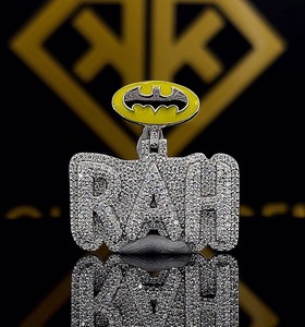 Luxury Men's Hip Hop Number Pendant Moissanite <b>Necklace</b> Personalized Letter <b>Initial</b> Charm Iced Jewelry Children Gift Sterling - Product Image 1