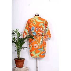 Nuevas llegadas de kimonos para mujer, estilo vintage Kantha, chaqueta hecha a mano, túnicas bohemias, kimonos Kantha reversibles. - Product Image 4