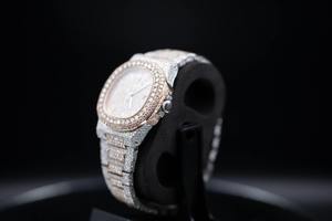 Reloj de Moissanita con Corte Brillante VVS, Cuadrado, Estilo Antiguo, Hip Hop, Lujo, Cuarzo, Moda, Negocios, Esfera de Cristal, Colección para Hombre - Product Image 3