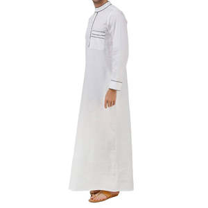 Nouvelle Arrivée 2026 Robe Blanche Grande Taille Douce Thobe pour Hommes Vêtement Musulman Traditionnel à Manches Longues avec Thawb Arabe Saoudien - Product Image 2