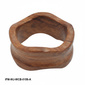 Handcrafted Natural Wood Wavy <b>Bangle</b> <b>Bracelet</b> Elegant Curved Organic Statement Jewelry for Women Gift For Her - Product Image 5