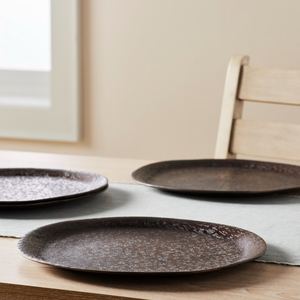 Plato de Acero Inoxidable, Ecológico, para Hoteles y Restaurantes, para Servir la Cena, Plato Grande Plateado - Product Image 1