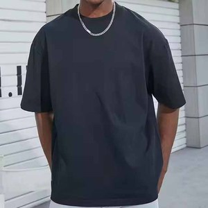 High Quality Casual Regular Fit Heavyweight Black And <b>White</b> Oversized 100% Cotton Blank Custom Men's T-Shirt - Product Image 5
