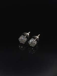 Cluster Lab Grown Diamond <b>Stud</b> Solitaire Flower Earrings D Color VVS1 10k 14k 18k Solid Gold Plated Men's Earrings Wholesale - Product Image 2