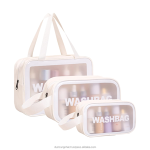 ขายส่งราคาถูก Washbag กระเป๋าเครื่องสําอาง PVC กระเป๋าเดินทางใสแป้งกระเป๋าเครื่องสําอางสีชมพูจากผู้ผลิตเวียดนาม - Product Image 2