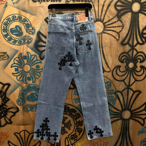 Mejores Jeans de Mezclilla Rectos de Corte Medio BEST ROCK Chrome American CH Remake Sanskrit para Verano, 100% Algodón, Marca de Moda para Hombre y Mujer - Product Image 4