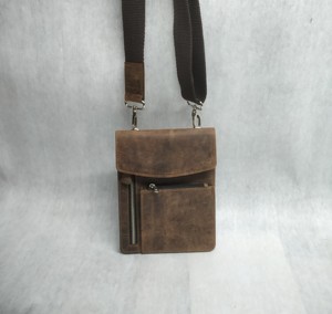 Crazy Horse Leather Crossbody Messenger Sling Shoulder Mobile Phone Bags <b>Purse</b> Cover Handbag Women's Exporter India Unisex 2026 - Product Image 3