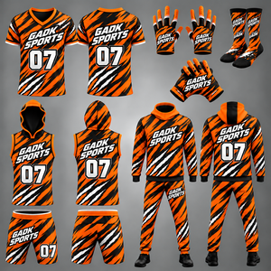 Nuevo uniforme de fútbol 7v7 personalizado de poliéster a la venta, último modelo de moda, nuevo estilo de uniforme 7 contra 7 para equipos deportivos. - Product Image 2