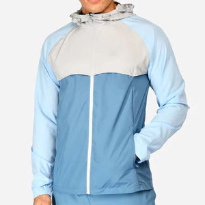 Men Hooded Outdoor Windbreaker <b>Jacket</b> Lightweight Waterproof <b>Casual</b> Zip Closure Soft Breathable Comfortable Regular Fit Fashion - Product Image 2