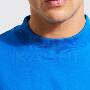 Premium 100% Cotton Oversized T-Shirt for Men <b>Drop</b> Shoulder Loose Fit Neck Short Sleeve Summer Street Wear Quick Dry Breathable - Product Image 3