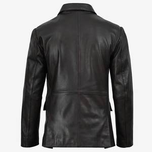 เสื้อแจ็คเก็ตหนังสีดำแบบวินเทจสำหรับผู้ชาย RTS Wholesales พร้อมโลโก้สั่งทำพิเศษ เสื้อแจ็คเก็ตผู้ชายคุณภาพสูงสำหรับฤดูหนาว สไตล์ไฮสตรีท - Product Image 2
