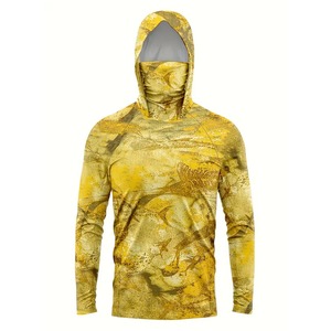 Sudadera Deportiva con Capucha de Forro Polar Técnico para Hombre con Logotipo Personalizado, Estampado de Camuflaje, Tejido de Poliéster/Algodón, Estilo Formal, para Caza y Pesca, UPF 50+, Primavera - Product Image 1