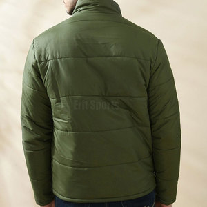 เสื้อแจ็คเก็ตพัฟเฟอร์มีฮู้ดสไตล์ลำลองสำหรับผู้ชาย ดีไซน์ทันสมัย พร้อมโลโก้ด้านหน้า วัสดุเบา น้ำหนักเบา สามารถปรับแต่งสีและขนาดได้ เหมาะสำหรับฤดูหนาว - Product Image 2