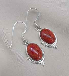 Pendientes de Aro de Plata de Ley 925 con Coral Esponjoso, Joyería Boho Roja, Chapados en Oro, Certificados por IGI, Regalo para Fiestas y Aniversarios - Product Image 5