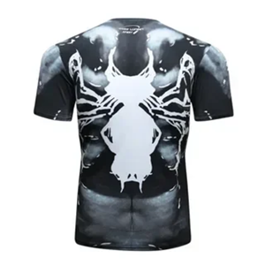 Haut de compression personnalisé pour entraînement MMA, 100 % polyester, coupe ajustée, T-shirt à motifs pour la gym et les sports de combat, Rashguard d'arts martiaux - Product Image 4