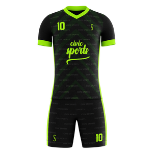 Camisetas de Fútbol Sublimadas Personalizadas - Juego de 10 para Adultos, Nombre/Logotipo del Equipo, Impresión Completa, Secado Rápido, Transpirables, Cuello en V - Product Image 4